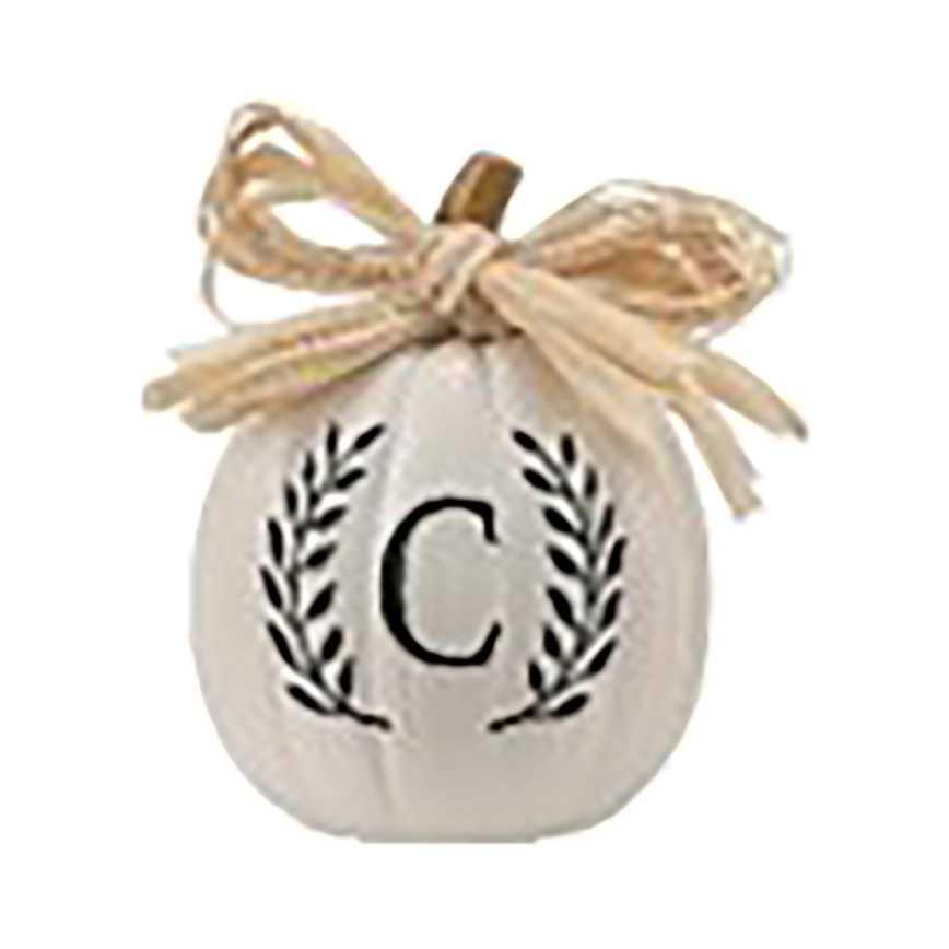Mini Monogram Pumpkin 4"