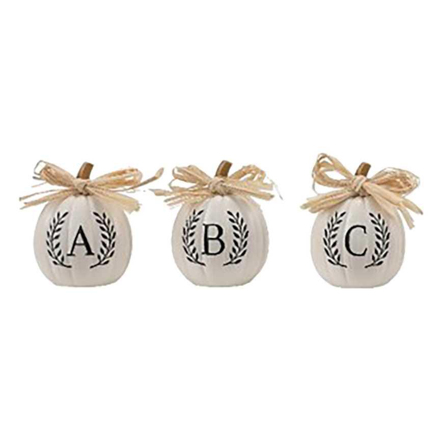 Mini Monogram Pumpkin 4"