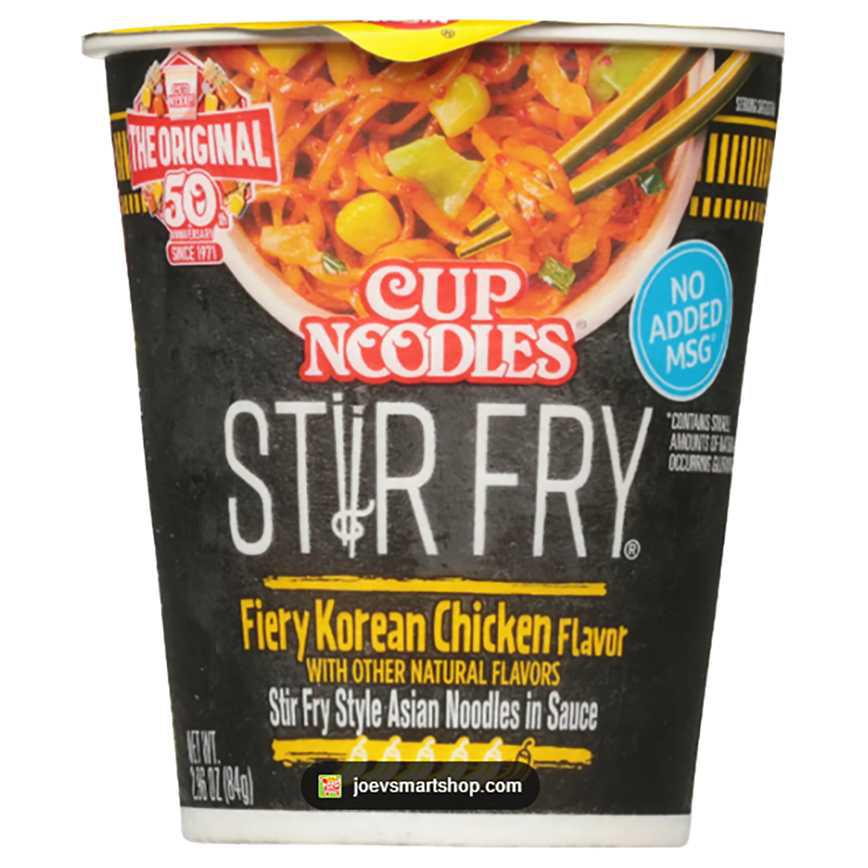 Nissin Cup Noodles Stir Fry Fiery Korean Chicken 2.94 oz.