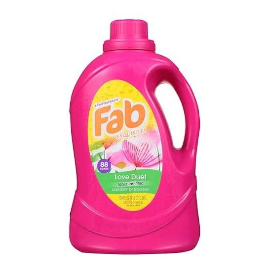 Fab Laundry Detergent Exquisites Love Duet 134 oz.