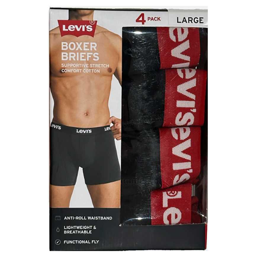 Levi's Men's Boxer Briefs Black 4 pk.