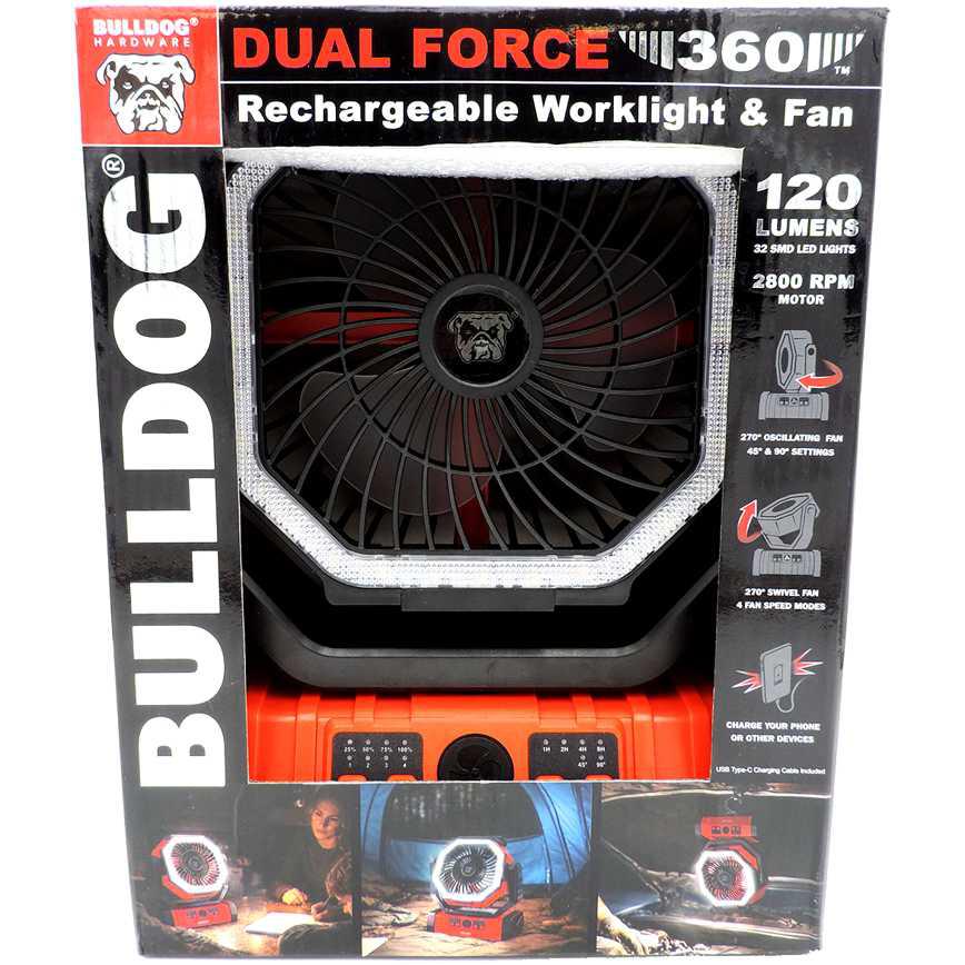 Bulldog Hardware Fan & Work Light Combo