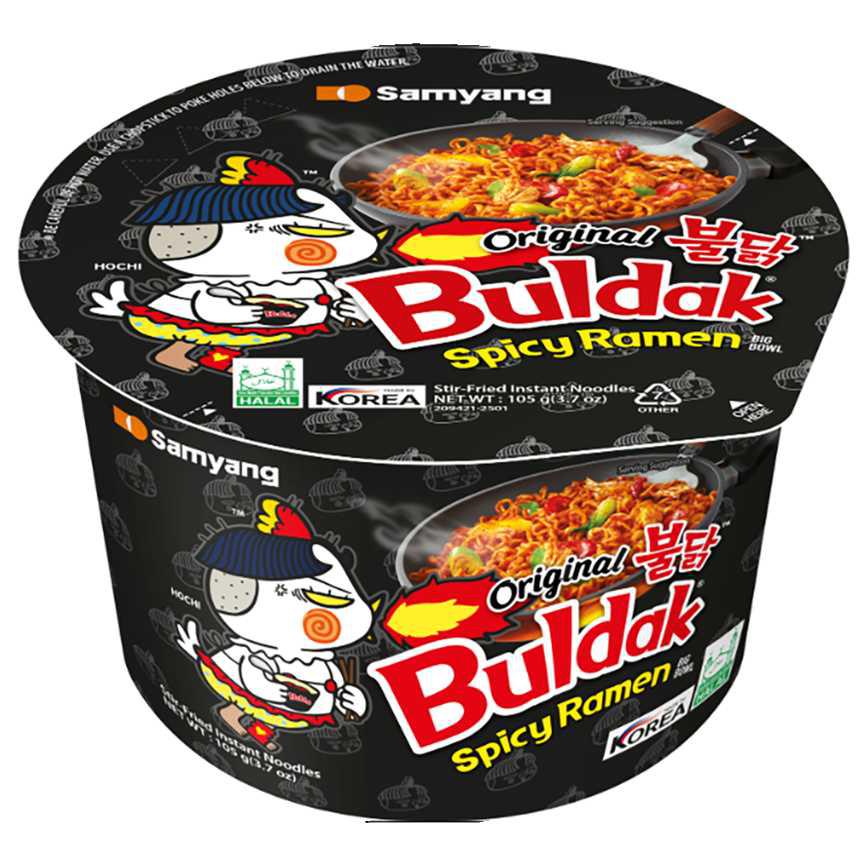 Buldak Spicy Ramen Bowl Original 3.7 oz.