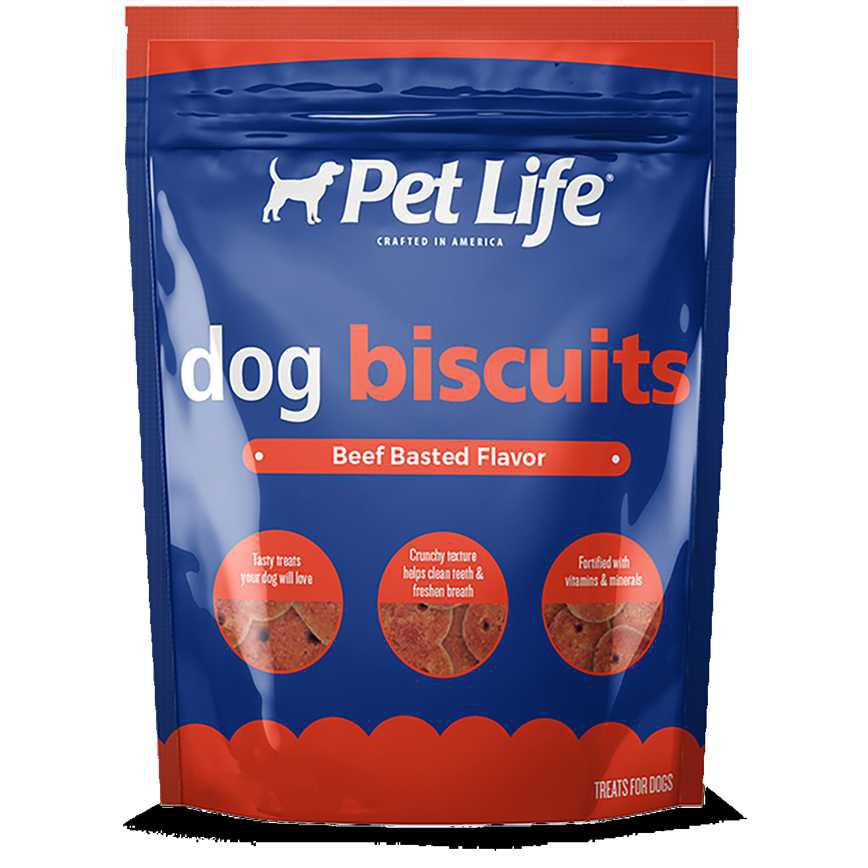 Pet Life Dog Biscuits Beef Basted 15 oz.