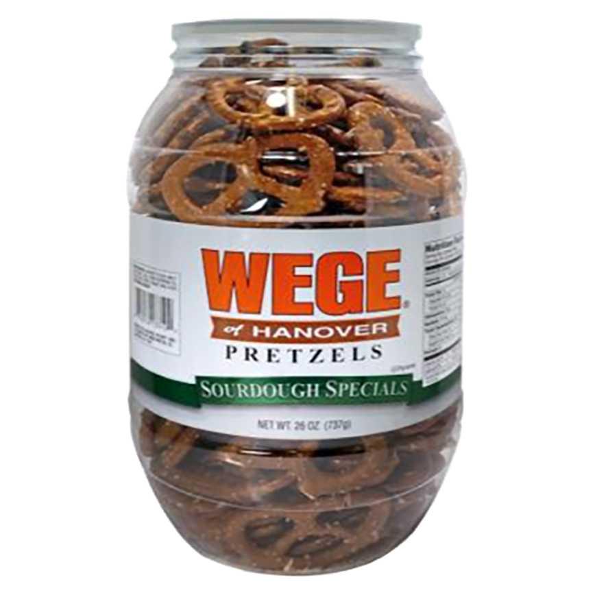 Wege of Hanover Sourdough Specials Hard Pretzels Barrel 26 oz.