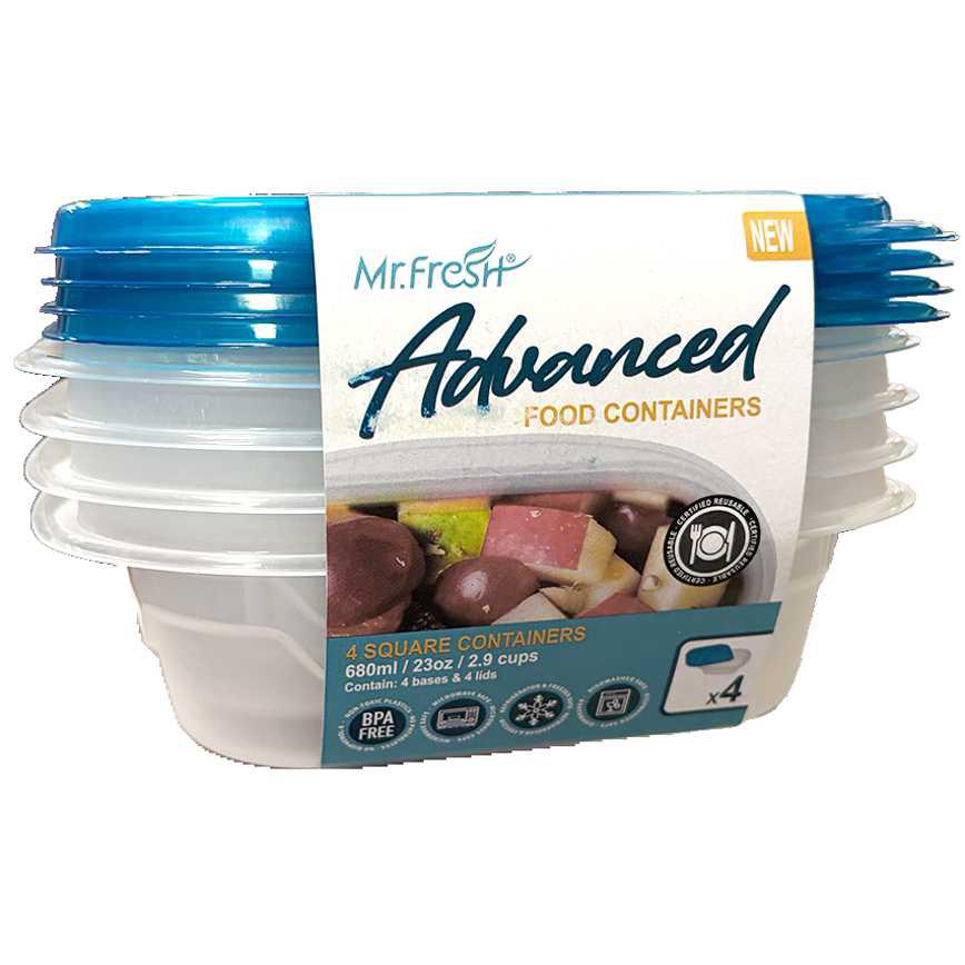 Mr. Fresh Food Storage Containers 4 pk. 23 oz.