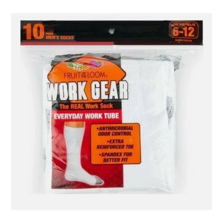 Fruit of the Loom Men's Work Socks 10 pk.