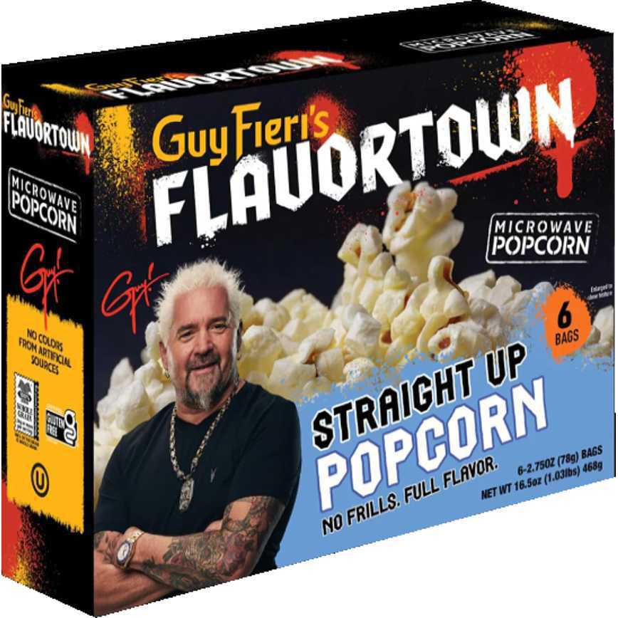 Guy Fieri’s Flavortown Microwave Popcorn Straight Up 6 ct.