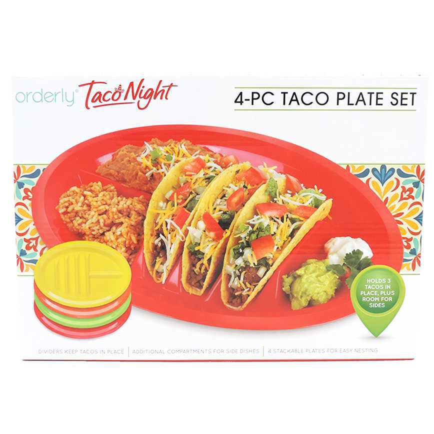 Taco Night Taco Plate Set 4 pc.