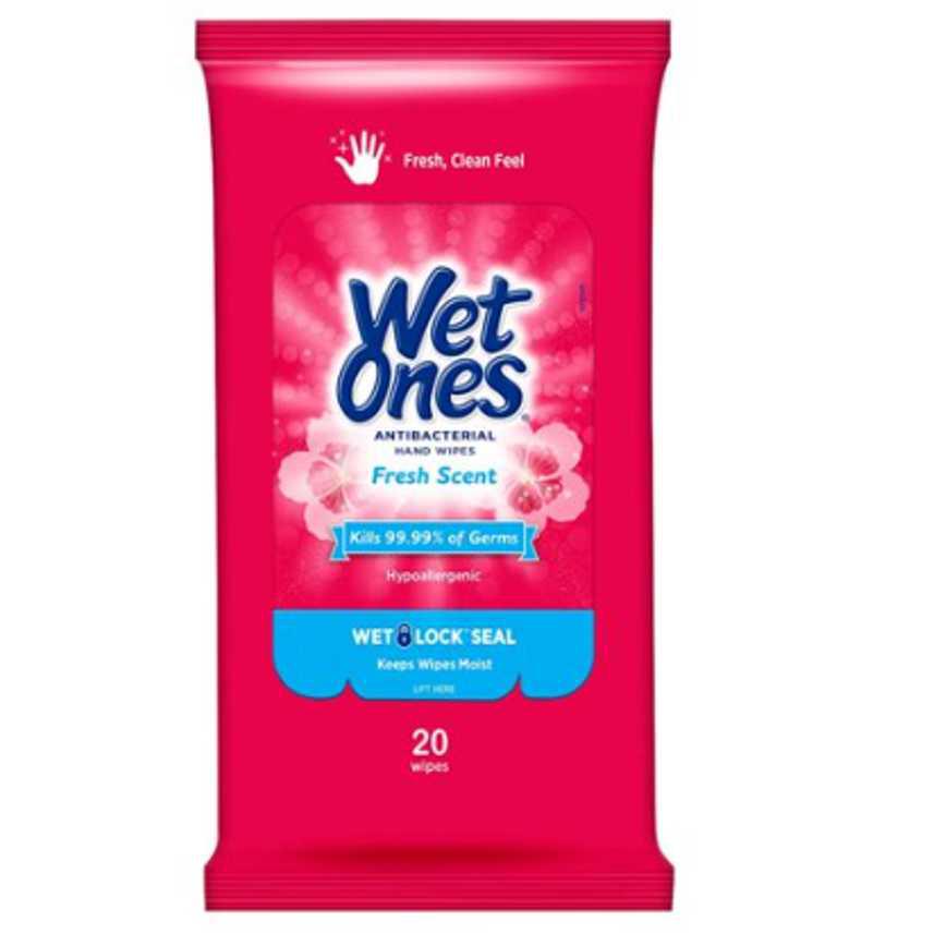 Wet Ones Antibacterial Hand Wipes 20 ct.