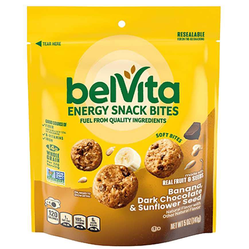 Belvita Energy Snack Bites Banana Dark Chocolate & Sunflower Seed 5 oz.