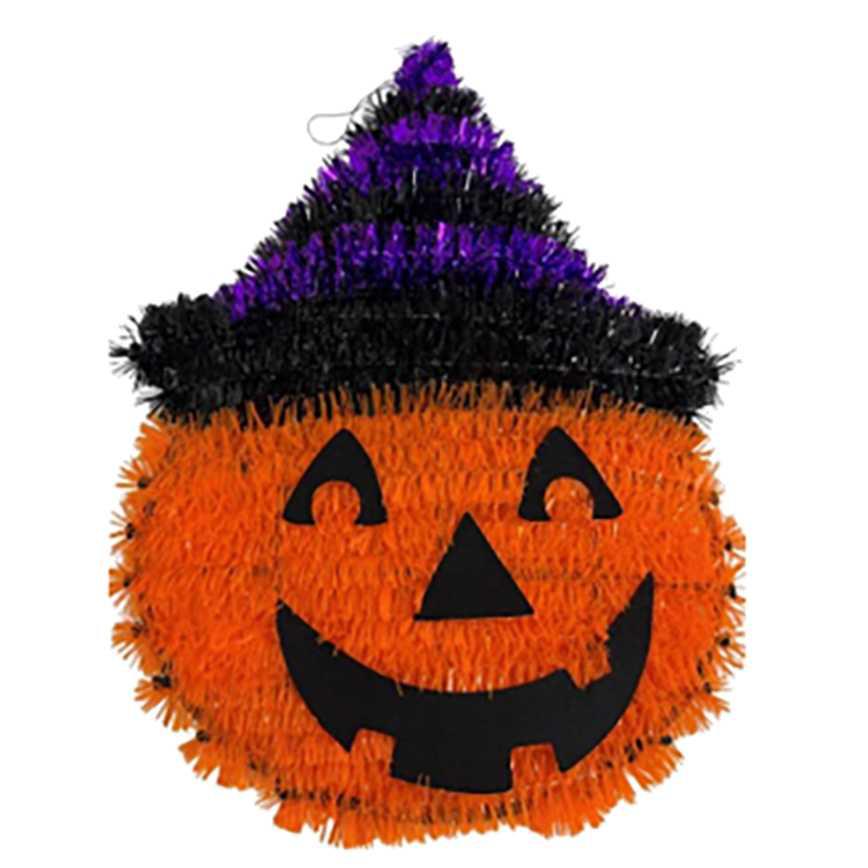 Halloween Pumpkin Tinsel Decor