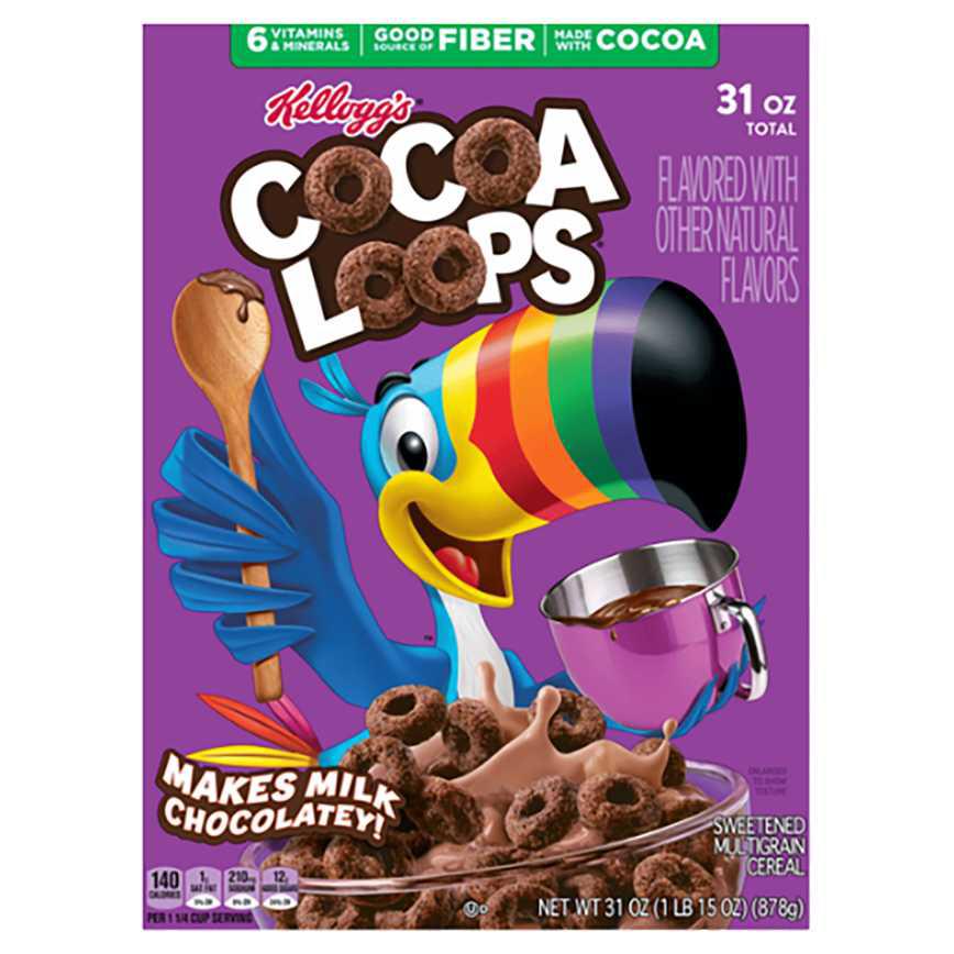 Kellogg's Cocoa Loops Breakfast Cereal 31 oz.