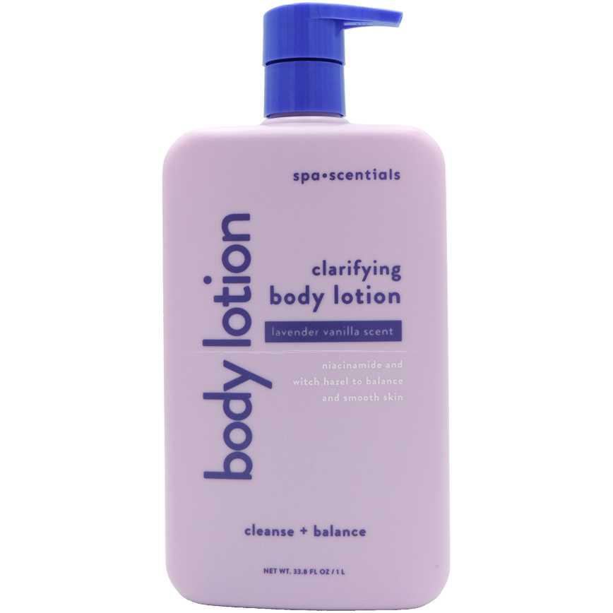 Spa Scentials Clarifying Body Lotion Lavender Vanilla Scent 1 L.