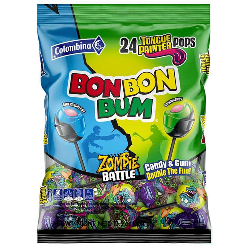 Colombina Zombie Bon Bon Bum Lollipops 24 ct. 13.5 oz.