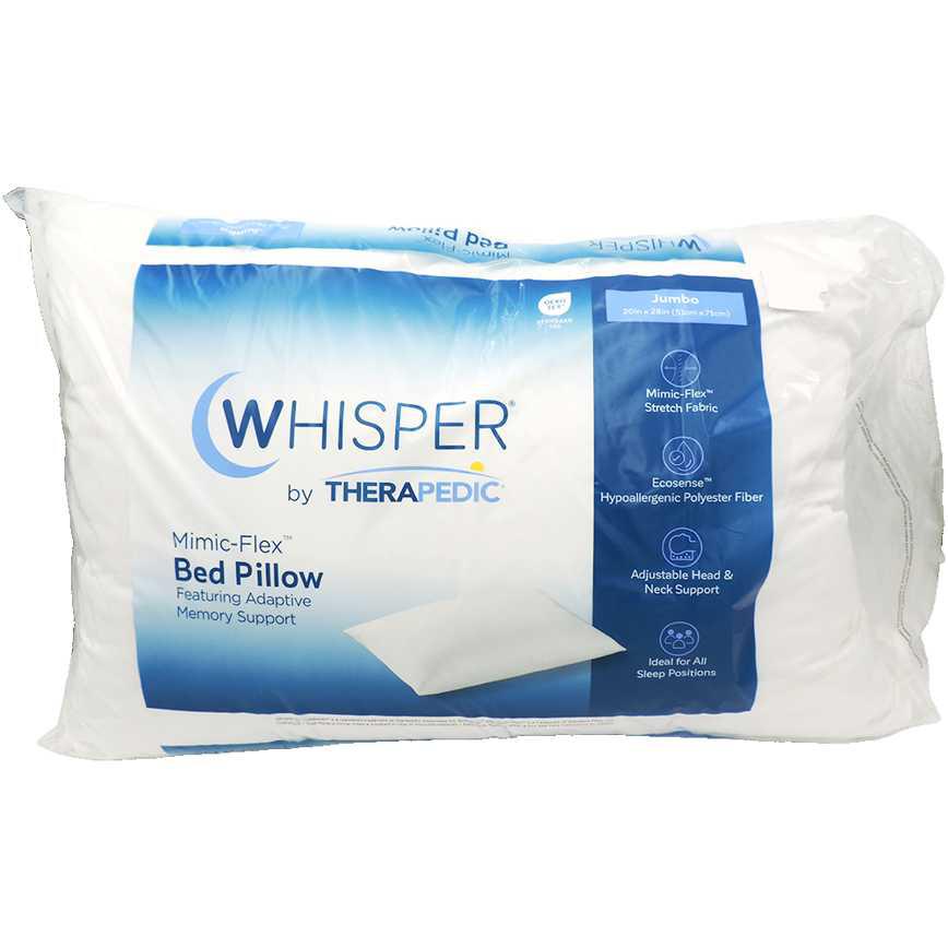 Whisper by Therapedic Mimic-Flex Bed Pillow