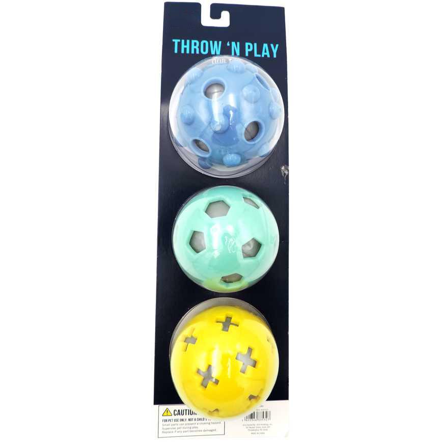 Famous Maker Throw 'N Play Dog Toy 3 pk.