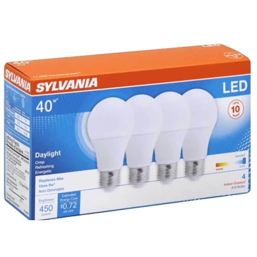 Sylvania A19 LED Light Bulbs 40W 4 pk.
