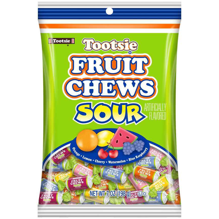 Tootsie Fruit Chews Sour Candy 7 oz.