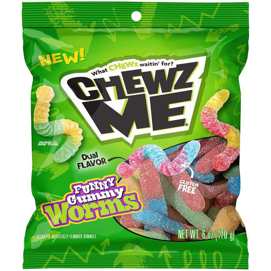 ChewzMe Funny Gummy Worms 6 oz.