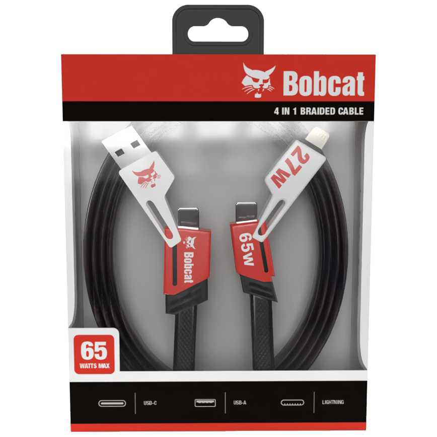 Bobcat 4-In-1 Braided Charging Cable USB-C to USB-A