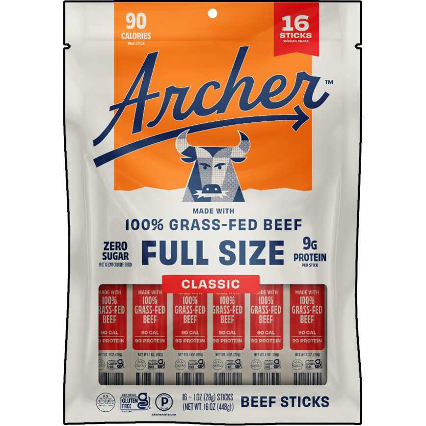 Archer Full Size Beef Sticks Classic 16 ct.