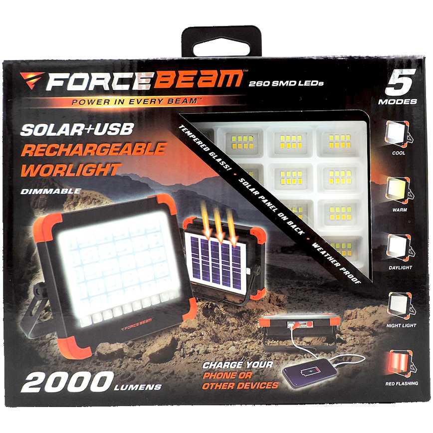ForceBeam Rechargeable Work Light 2,000 Lumens