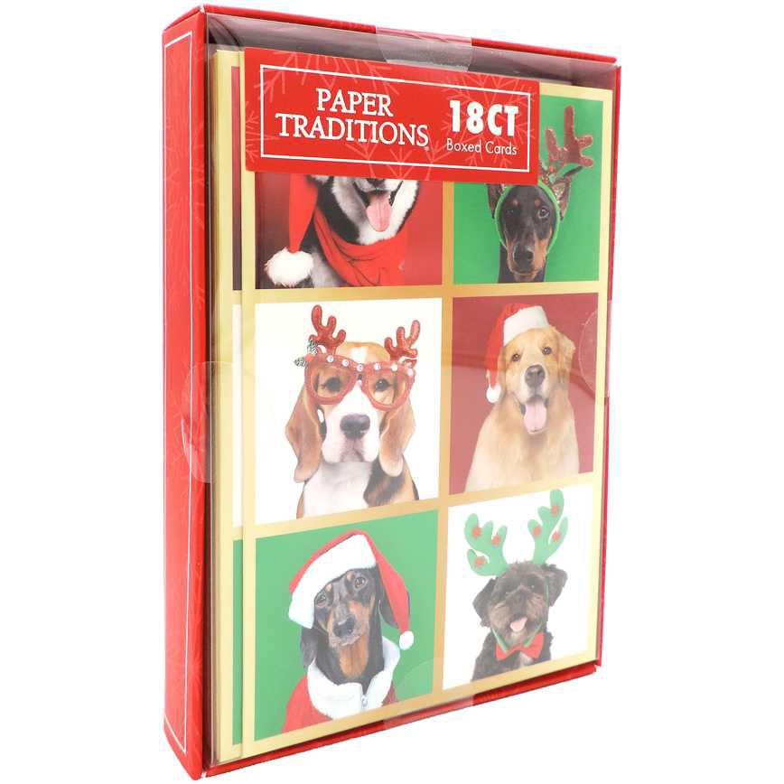 Paper Traditions Holiday Boxed Cards Pets 4" x 6" 18 ct.