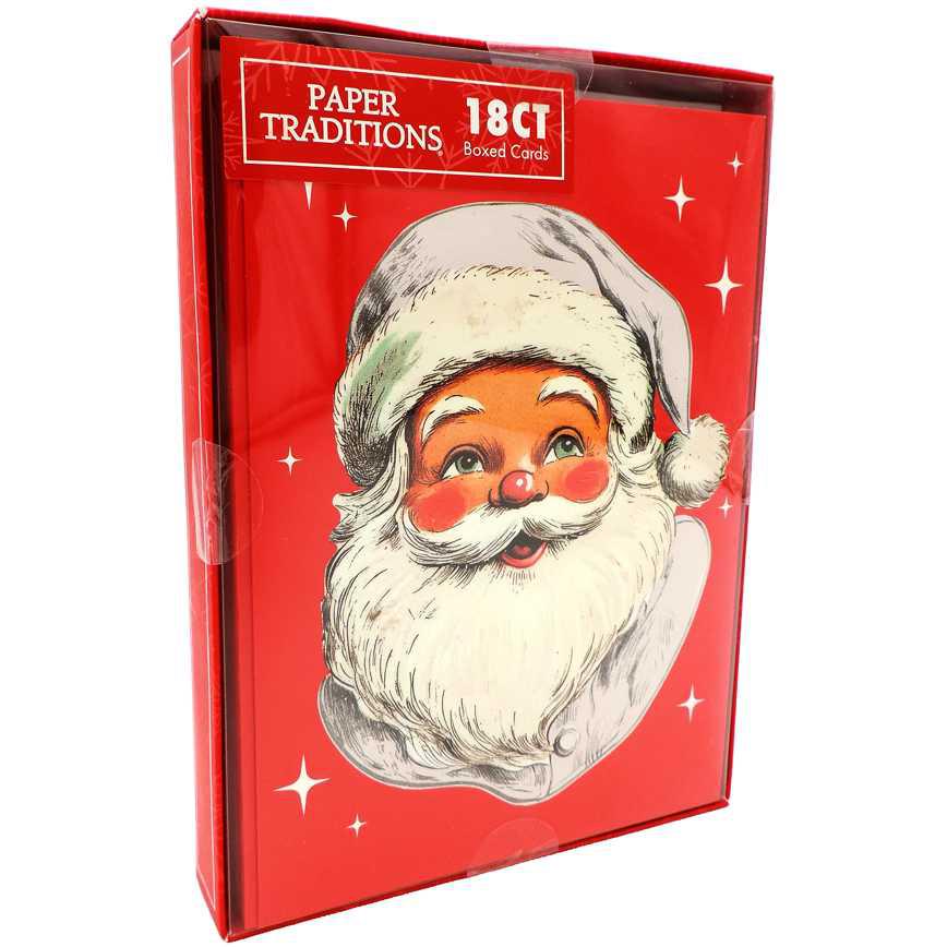 Paper Traditions Holiday Boxed Cards Retro 5" x 7" 18 ct.