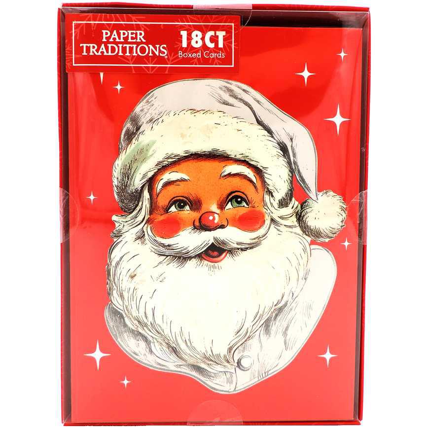 Paper Traditions Holiday Boxed Cards Retro 5" x 7" 18 ct.