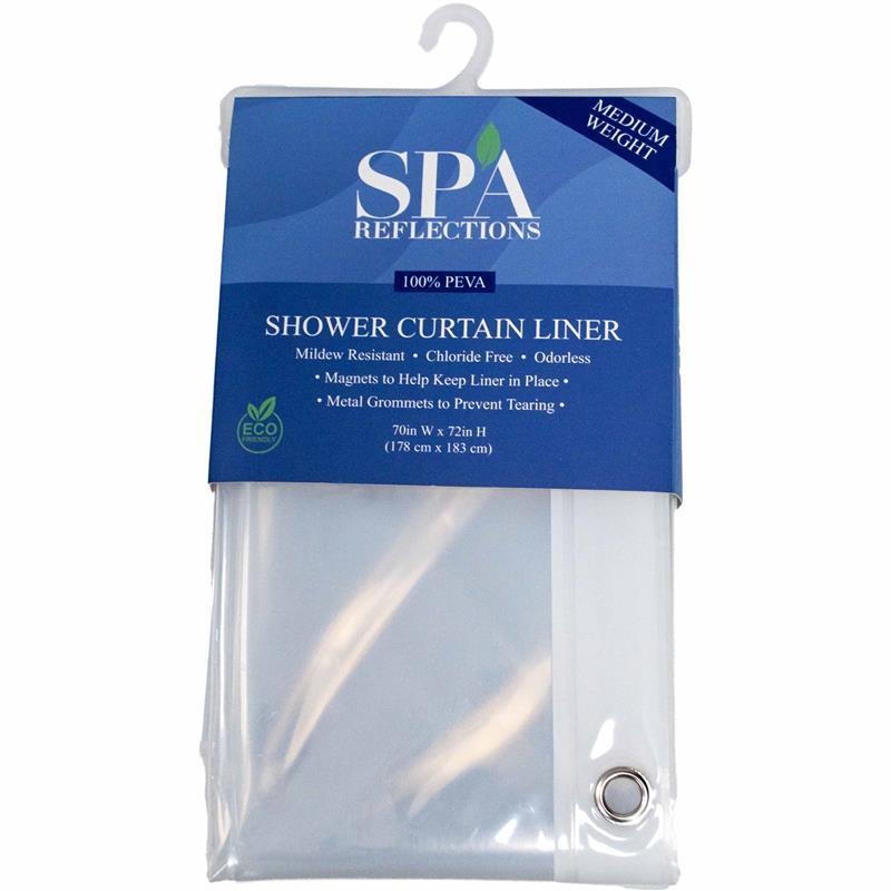 SPA Reflections Medium Shower Curtain Liner 70" x 72"