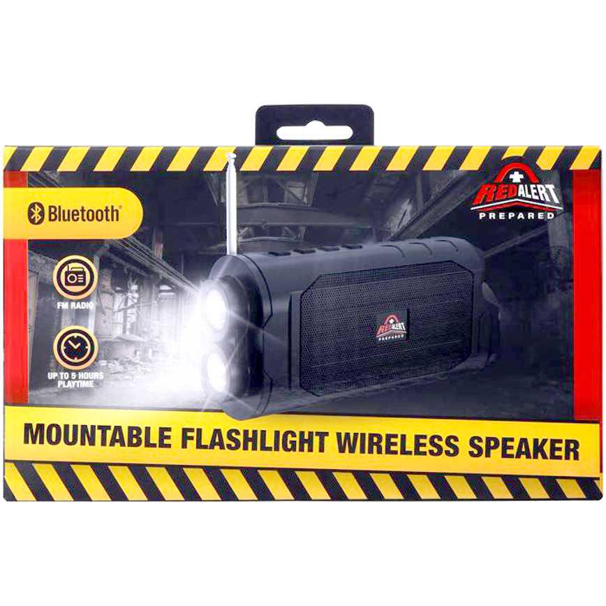 Red Alert Prepared Emergency Flashlight &amp; Speaker