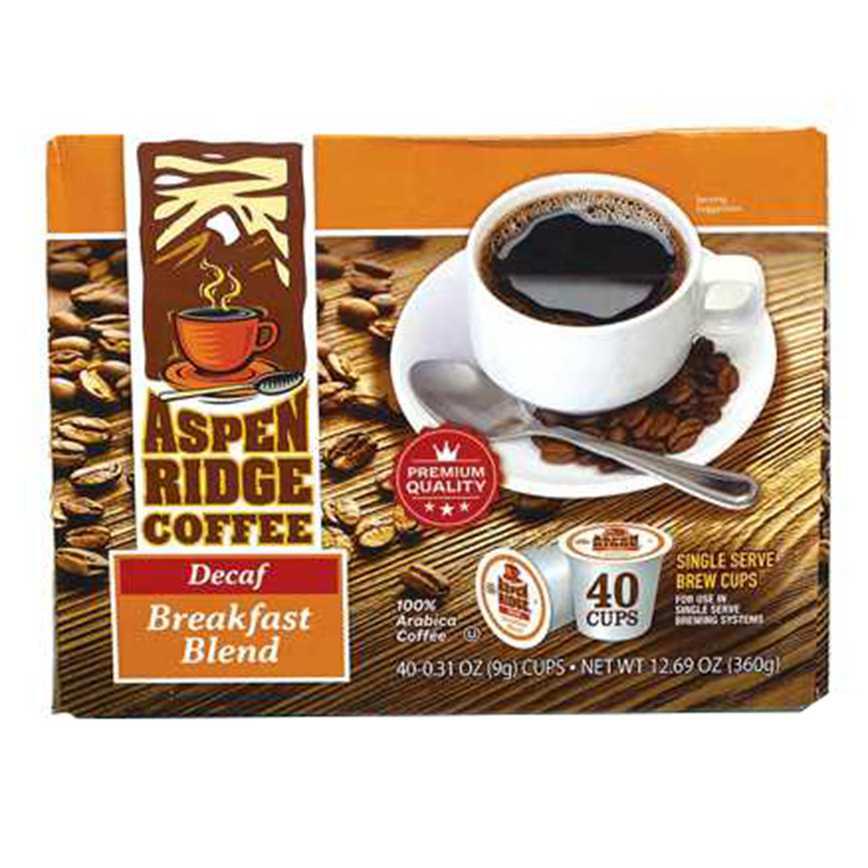 Aspen Ridge Coffee Decaf Breakfast Blend 40 ct.