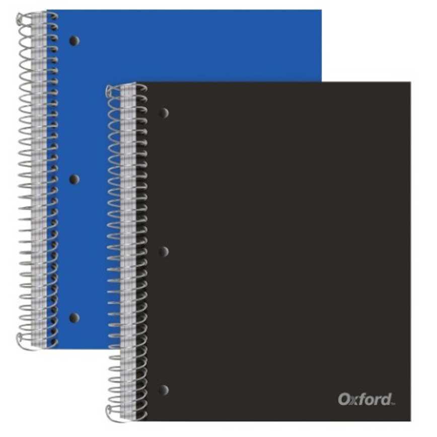 Oxford 5 Subject Notebooks 10.5" x 8" 2 pk.