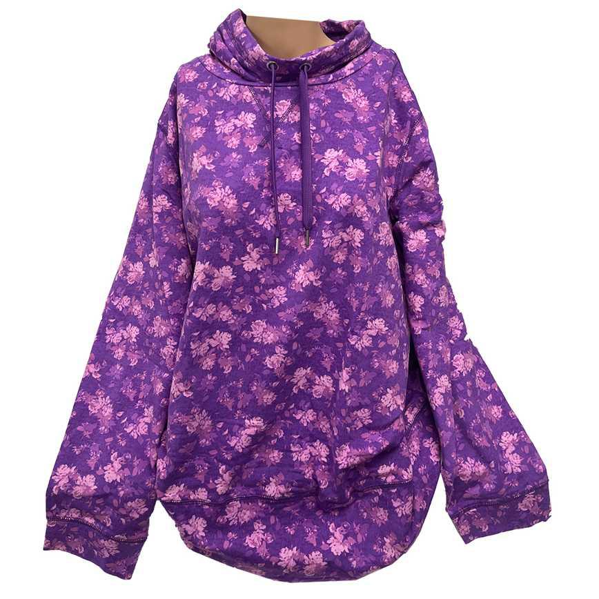 Isaac Mizrahi Soho French Terry Funnel Neck Pullover