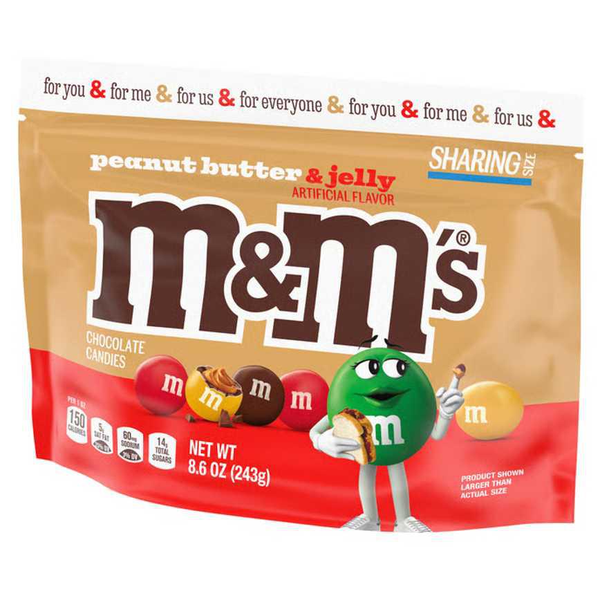 M&amp;M&#39;s Peanut Butter &amp; Jelly Sharing Size 8.6 oz.