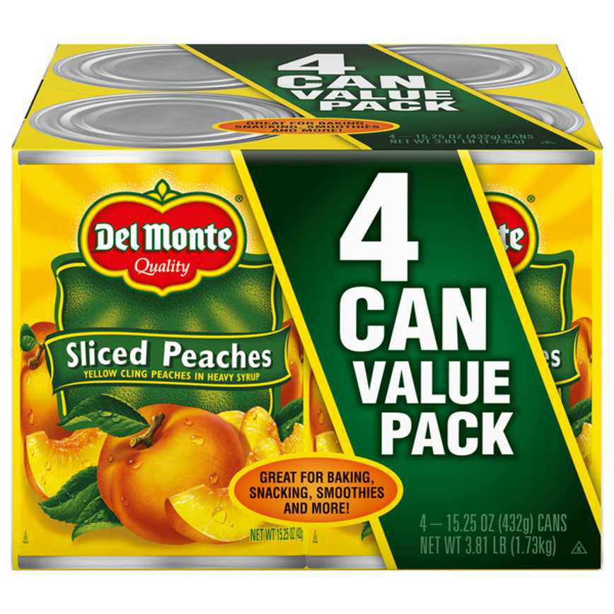 Del Monte Sliced Peaches 4 pk. 15.25 oz.