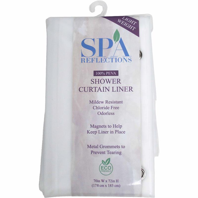 SPA Reflections Light Shower Curtain Liner 70" x 72"