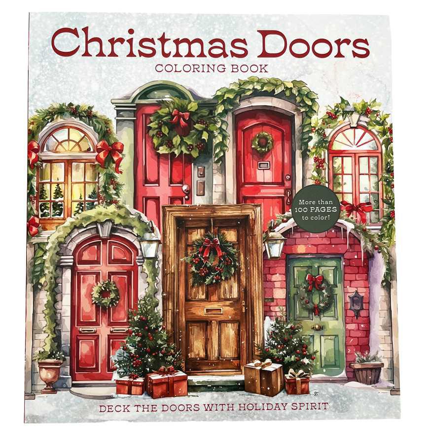 Christmas Doors Coloring Book