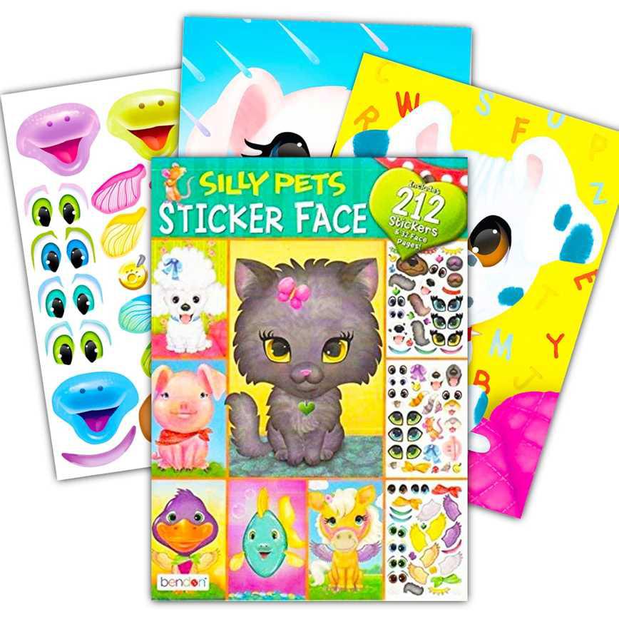 Bendon Silly Pets Sticker Face Activity Book