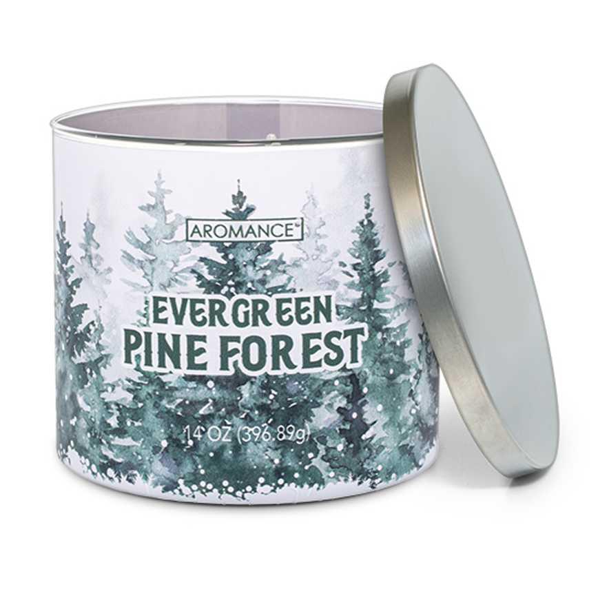 Aromance 3-Wick Holiday Scented Candle Evergreen Pine 14 oz.