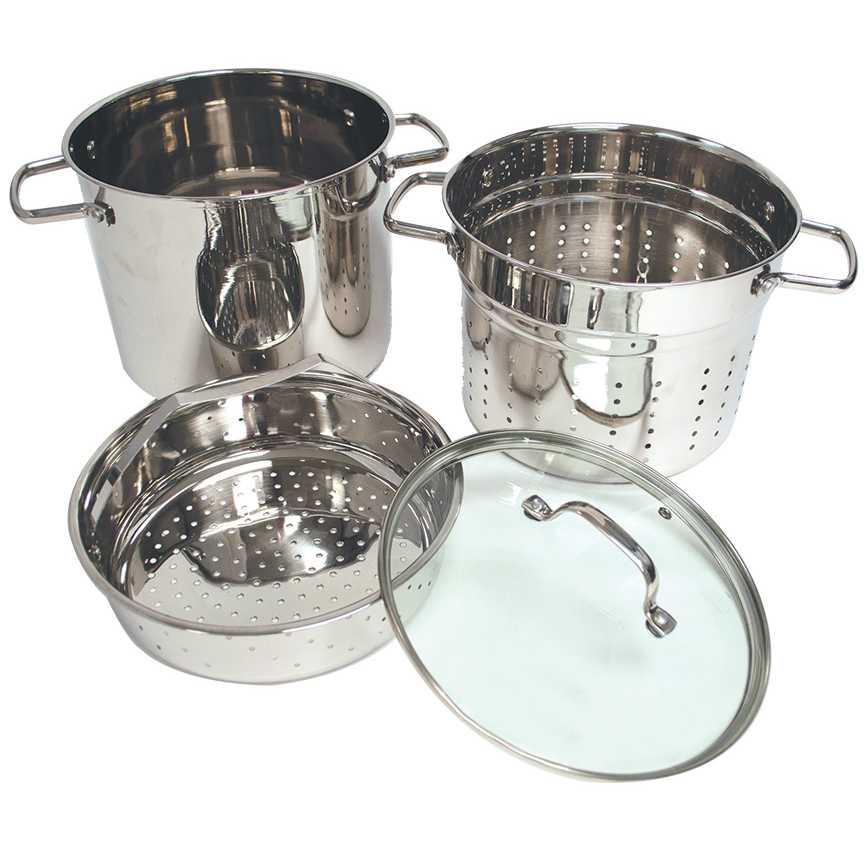 Stainless Steel Multi-Cooker 4 pc. 8 qt.