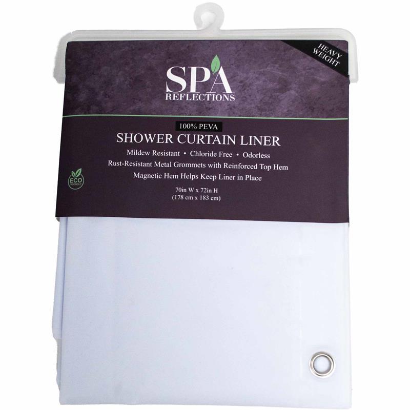 SPA Reflections Heavy Shower Curtain Liner 70&quot; x 72&quot;