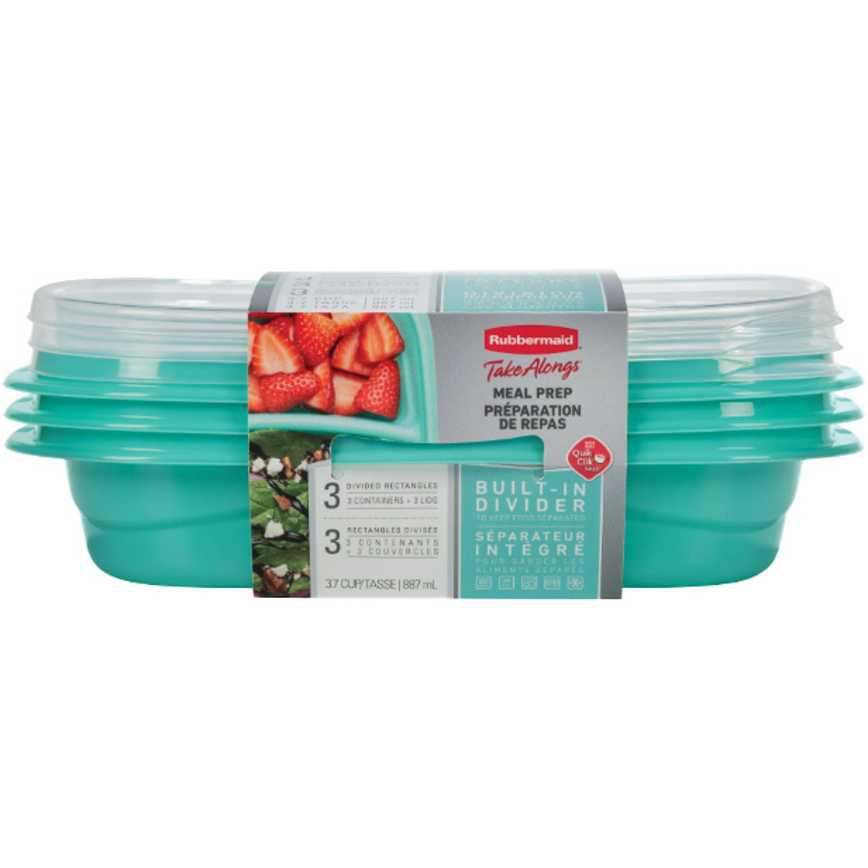 Rubbermaid Plastic Containers 3 pk.