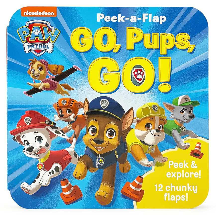 Peek-a-Flap Paw Patrol Go, Pups, Go Board Book!