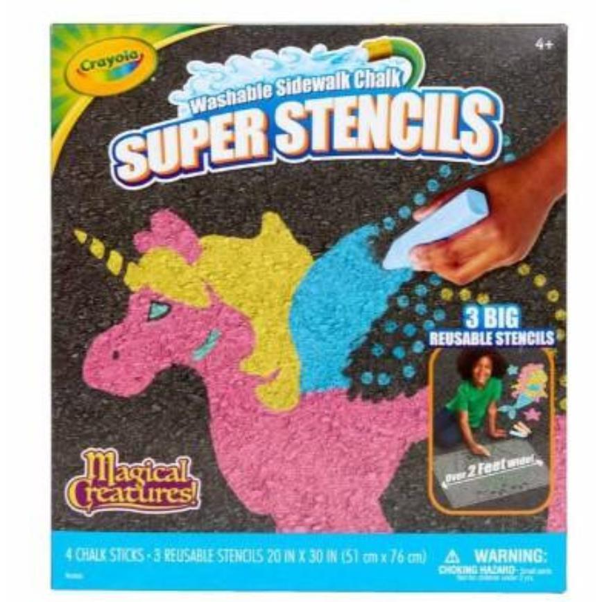 Crayola Washable Sidewalk Chalk Super Stencils