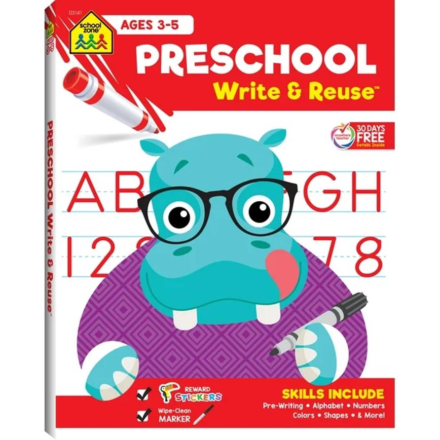 School Zone Write &amp; Reuse Workbooks 