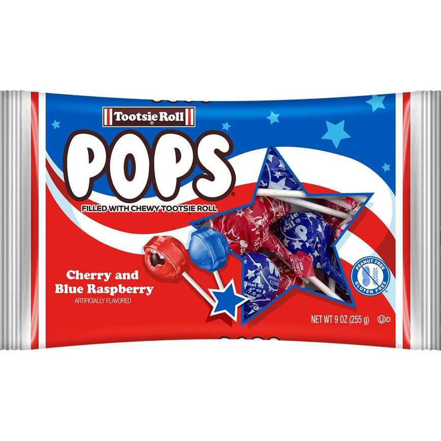 Tootsie Roll Pops Cherry and Blue Raspberry 9 oz.