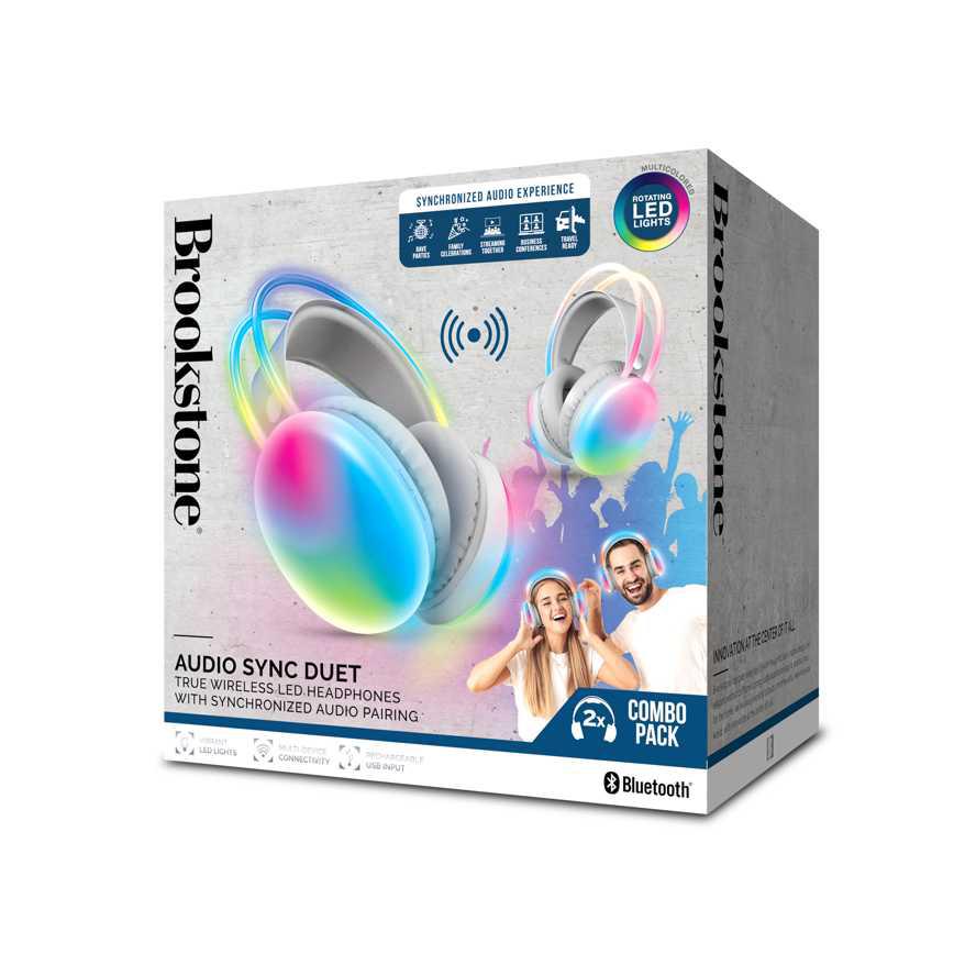 Brookstone LED Wireless Headphones 2 pk.