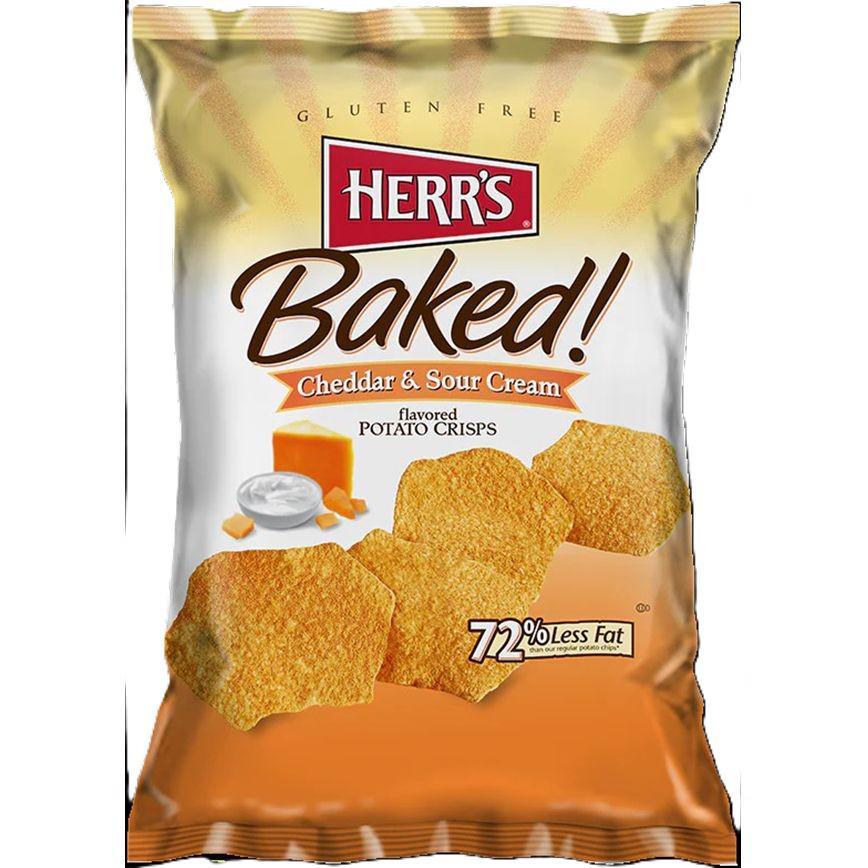 Herr&#39;s Baked Cheddar &amp; Sour Cream Potato Crisps 7 oz. 